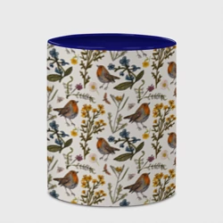Кружка с полной запечаткой Птицы малиновки и зверобой - фото 2
