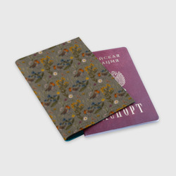 Обложка для паспорта матовая кожа Малиновки и зверобой - фото 2
