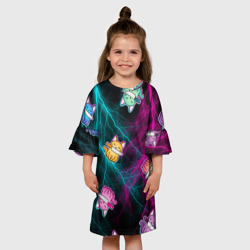 Детское платье 3D Котики и стихия - фото 2