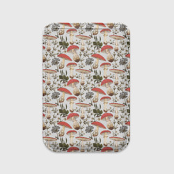 Картхолдер Magsafe магнитный Мухоморы и цветы светлый принт