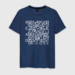 Мужская футболка хлопок Белый QR-code: Моя жизнь - мои правила