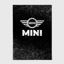 Постер Mini с потертостями на темном фоне