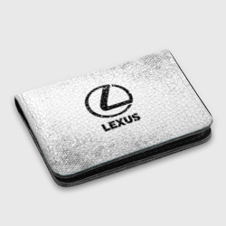 Картхолдер с принтом Lexus с потертостями на светлом фоне