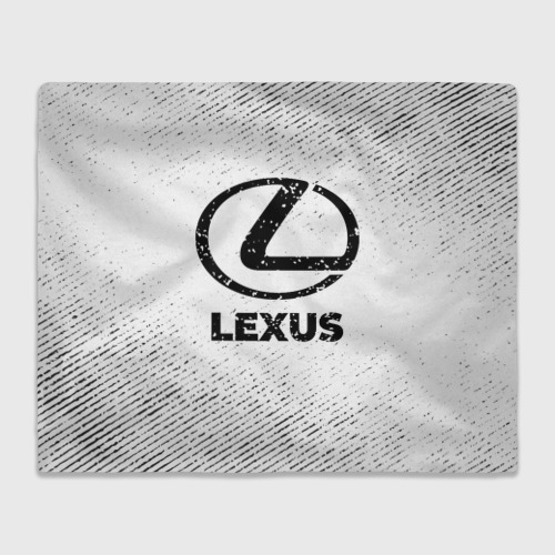 Плед 3D Lexus с потертостями на светлом фоне, цвет 3D (велсофт)