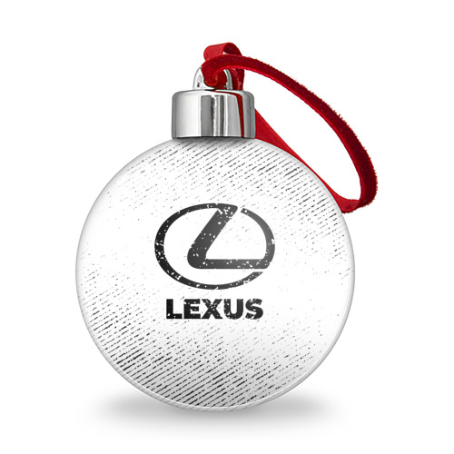 Ёлочный шар Lexus с потертостями на светлом фоне