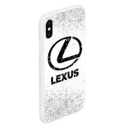 Чехол для iPhone XS Max матовый Lexus с потертостями на светлом фоне - фото 2