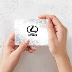 Поздравительная открытка Lexus с потертостями на светлом фоне - фото 2