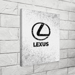 Холст квадратный Lexus с потертостями на светлом фоне - фото 2