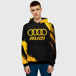 Мужская толстовка 3D Audi - gold gradient - фото 2