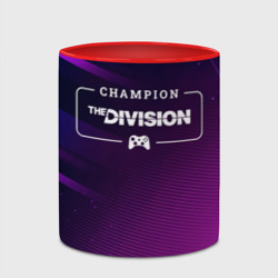 Кружка с полной запечаткой The Division gaming champion: рамка с лого и джойстиком на неоновом фоне - фото 2