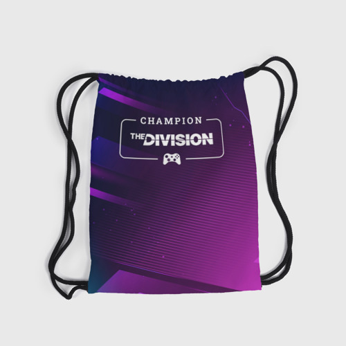 Рюкзак-мешок 3D The Division gaming champion: рамка с лого и джойстиком на неоновом фоне - фото 6