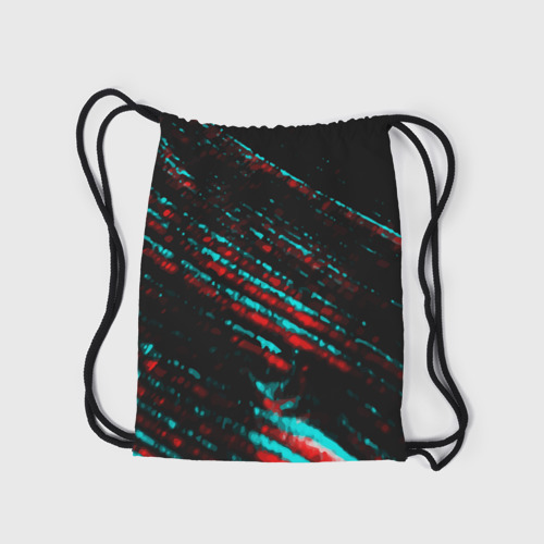 Рюкзак-мешок 3D Rust в стиле glitch и баги графики на темном фоне - фото 7