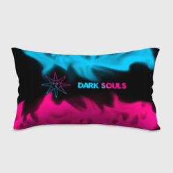 Подушка 3D антистресс Dark Souls - neon gradient: надпись и символ