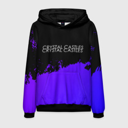 Мужская толстовка 3D Crystal Castles purple grunge