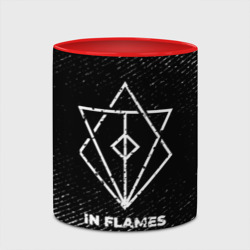 Кружка с полной запечаткой In Flames с потертостями на темном фоне - фото 2