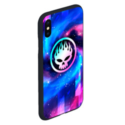 Чехол для iPhone XS Max матовый The Offspring неоновый космос - фото 2