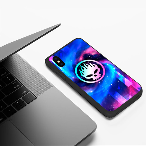 Чехол для iPhone XS Max матовый The Offspring неоновый космос - фото 5