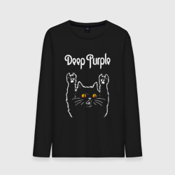 Мужской лонгслив хлопок Deep Purple rock cat