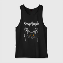 Мужская майка хлопок Deep Purple rock cat