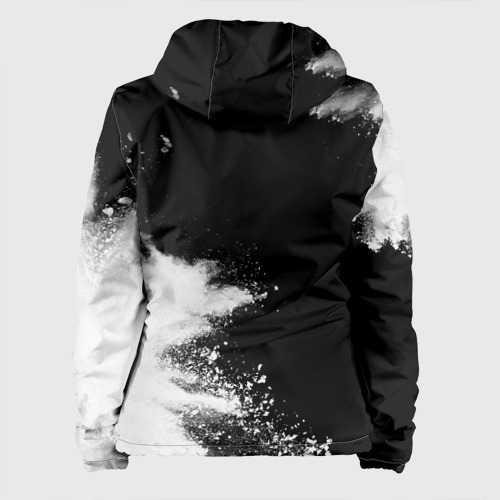 Женская куртка 3D Sum41 и рок символ на темном фоне, цвет черный - фото 2