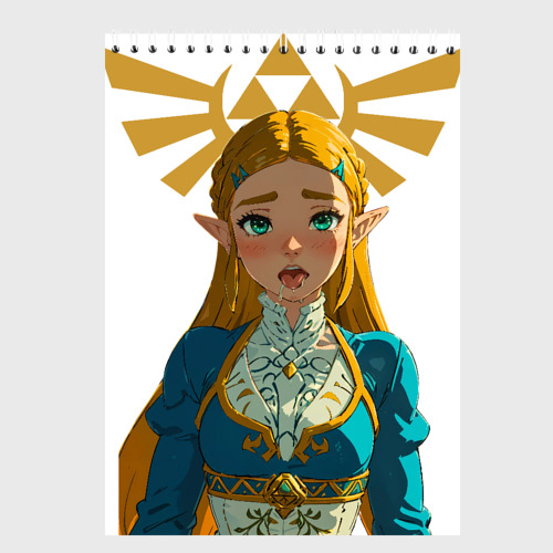 Скетчбук The legend of Zelda - ahegao, цвет белый