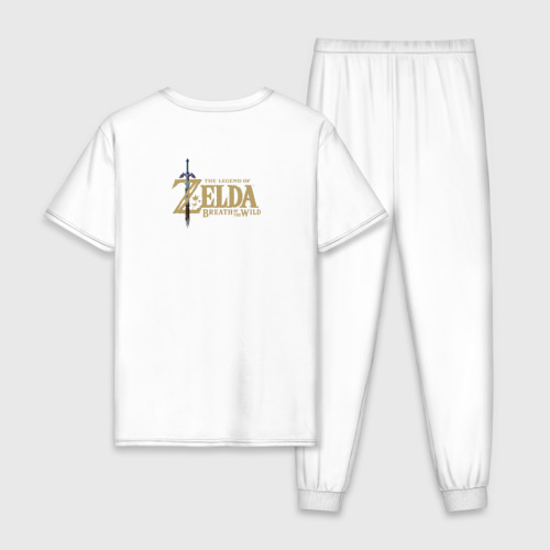 Мужская пижама хлопок The legend of Zelda - ahegao art, цвет белый - фото 2