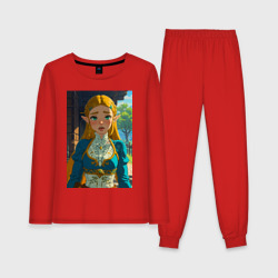 Женская пижама с лонгсливом хлопок The legend of Zelda - ahegao art