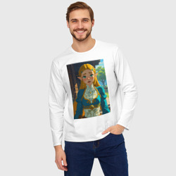 Мужской лонгслив oversize хлопок The legend of Zelda - ahegao art - фото 2