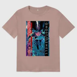 Женская футболка хлопок Oversize Ghost in the shell - Motoko