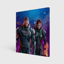 Холст квадратный Mass Effect N7 space