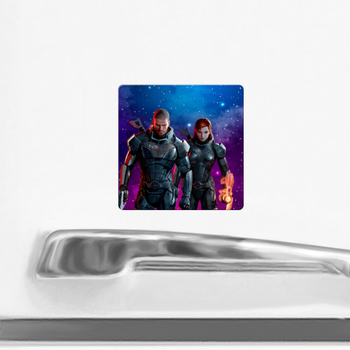 Магнит виниловый Квадрат Mass Effect N7 space - фото 2