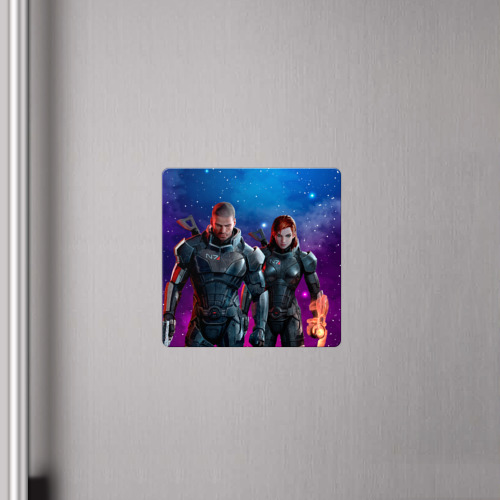 Магнит виниловый Квадрат Mass Effect N7 space - фото 4
