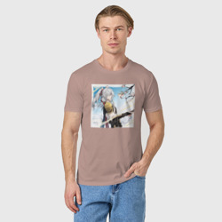 Мужская футболка хлопок Цзин Юань с птичкой - фото 2