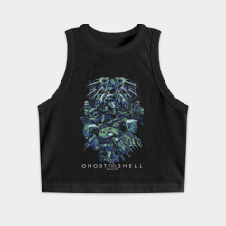 Женская укороченная майка-топ хлопок Призрак в доспехах - проект 2501