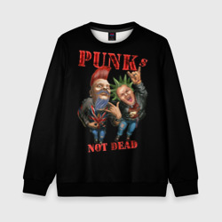 Детский свитшот 3D Punk's Not Dead - панки хой