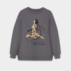 Женский свитшот oversize без начеса хлопок Майор Мотоко Кусанаги