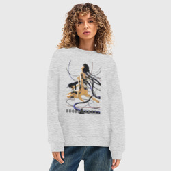 Женский свитшот oversize без начеса хлопок Майор Мотоко Кусанаги - фото 2