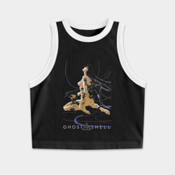 Женская укороченная майка-топ хлопок Майор Мотоко Кусанаги