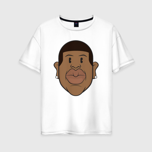 Женская футболка хлопок Oversize Jay-Z, цвет белый