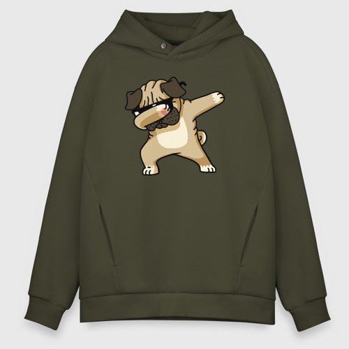 Мужское худи Oversize хлопок Dab pug, цвет хаки