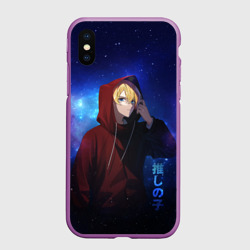 Чехол для iPhone XS Max матовый Аквамарин Хошино