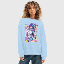 Женский свитшот oversize без начеса хлопок Ай Хошино - фото 2