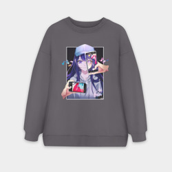 Женский свитшот oversize без начеса хлопок Idol Ai