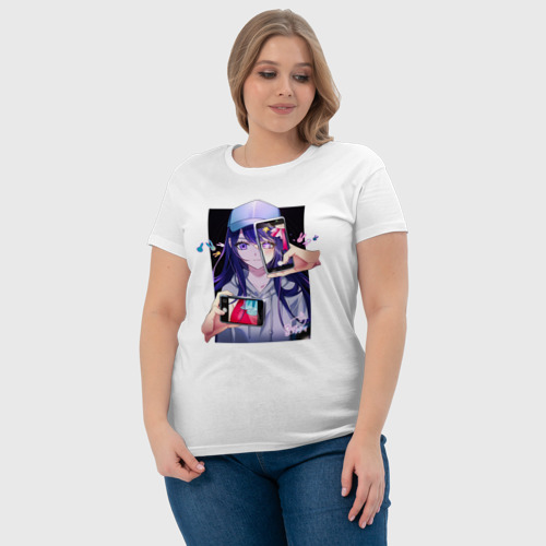 Женская футболка хлопок с принтом Idol Ai, фото #4