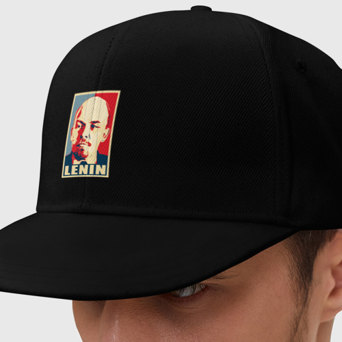 Кепка снепбек с прямым козырьком Lenin, цвет черный