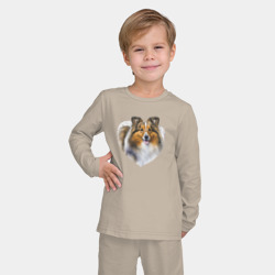 Детская пижама с лонгсливом хлопок Шетландская овчарка портрет - фото 2