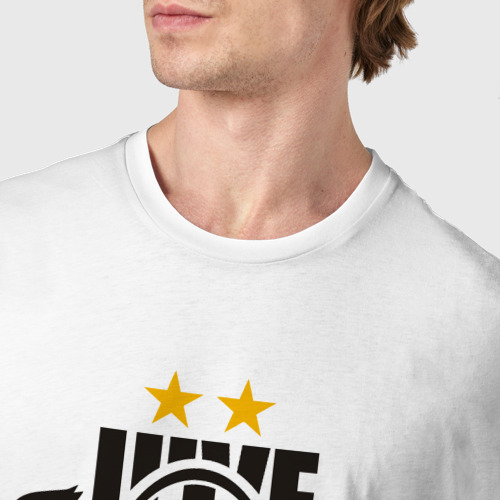 Мужская футболка хлопок с принтом Juventus Forza, фото #4