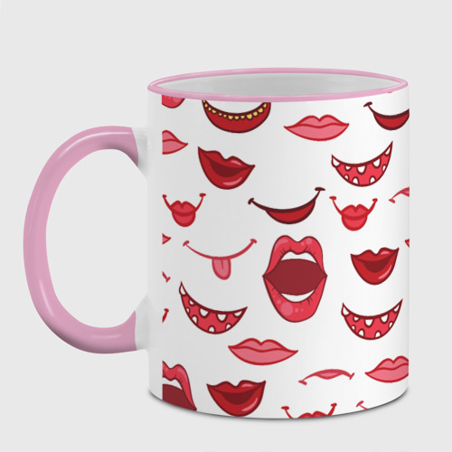 Кружка с полной запечаткой Сладкие губы, цвет Кант розовый - фото 2