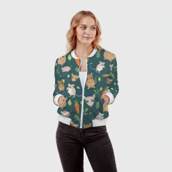 Женский бомбер 3D Милые мышки - фото 2