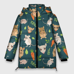 Женская зимняя куртка Oversize Милые мышки